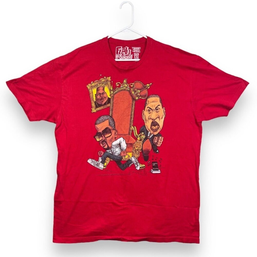 Fugly McGillicuddy Men's T-Shirt Size XXL  Kanye JayZ Notorious BIG Red Hip Hop